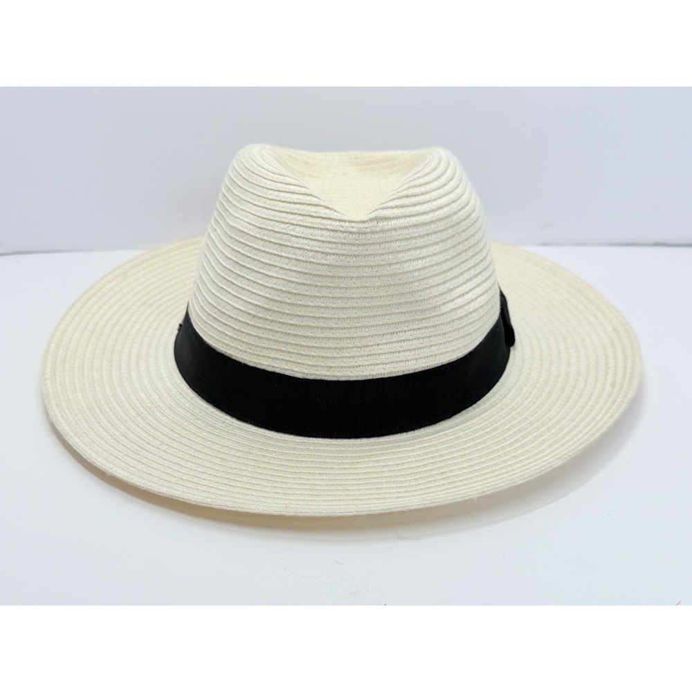 Carkella by Wallaroo Fairway Fedora Sun Hat M/L White Black UPF 50+ Golf